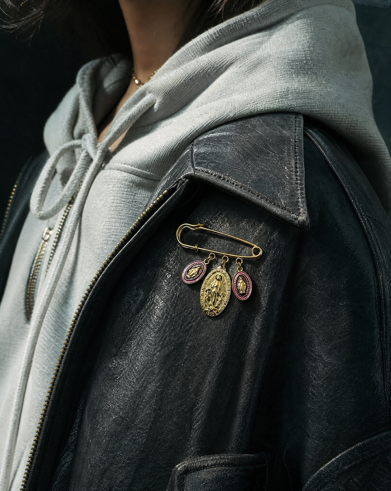 Miraculous Medal Pin Brooch
