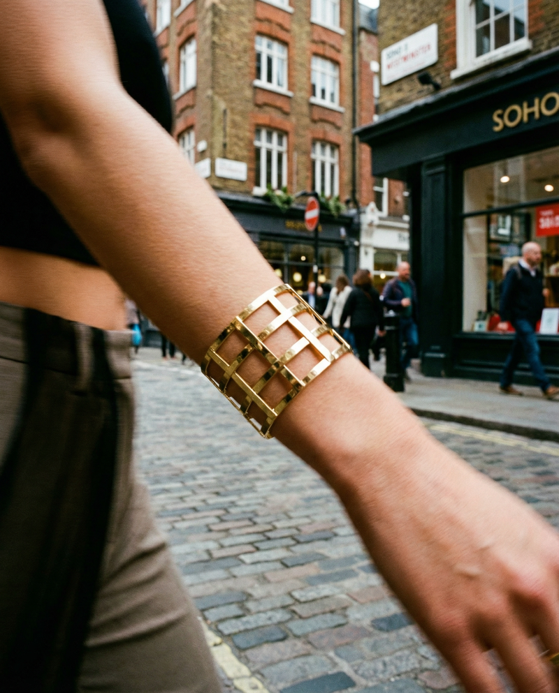 Grid Cuff Bracelet