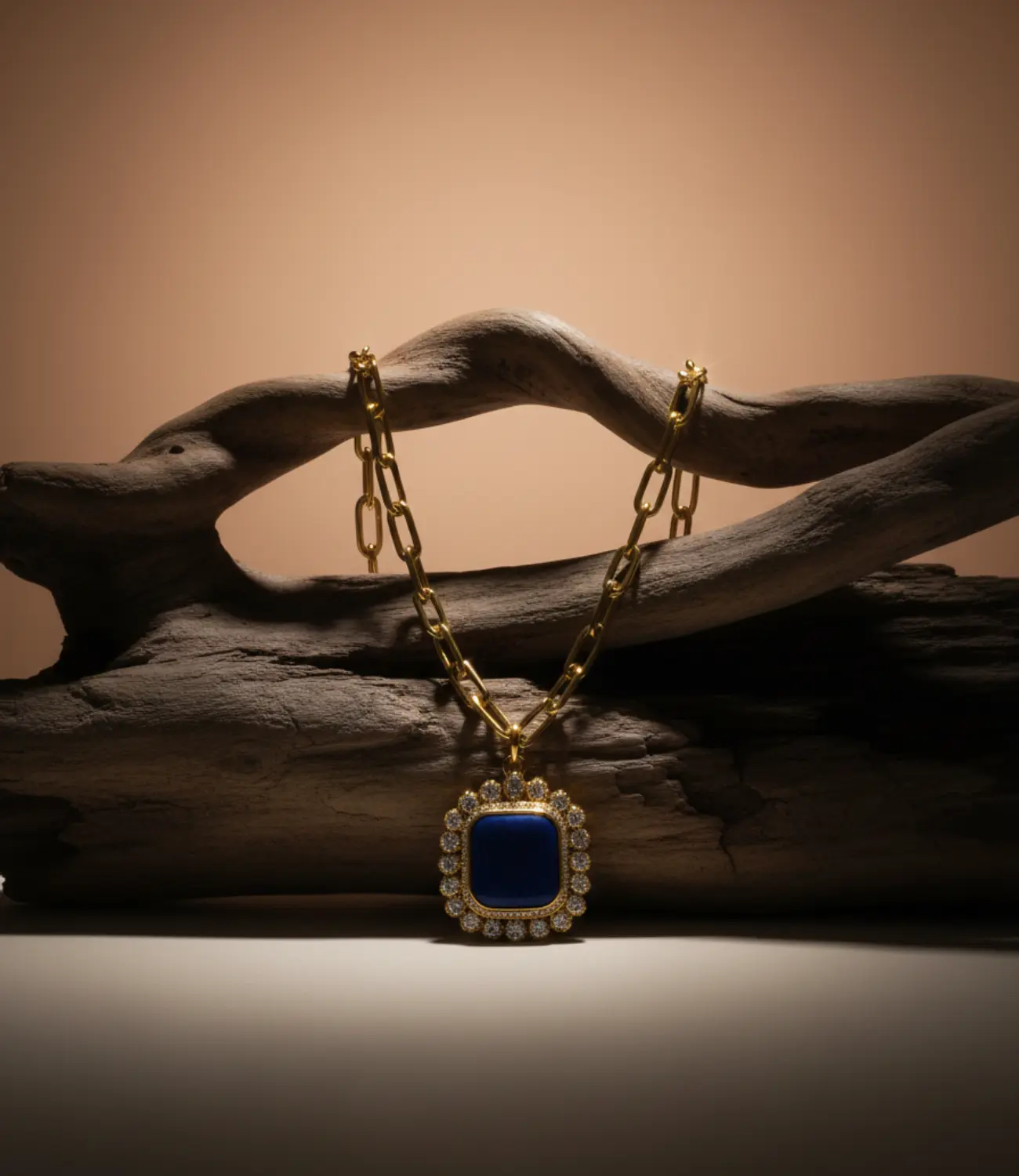 Maximalist Necklace with Large Natural Stone