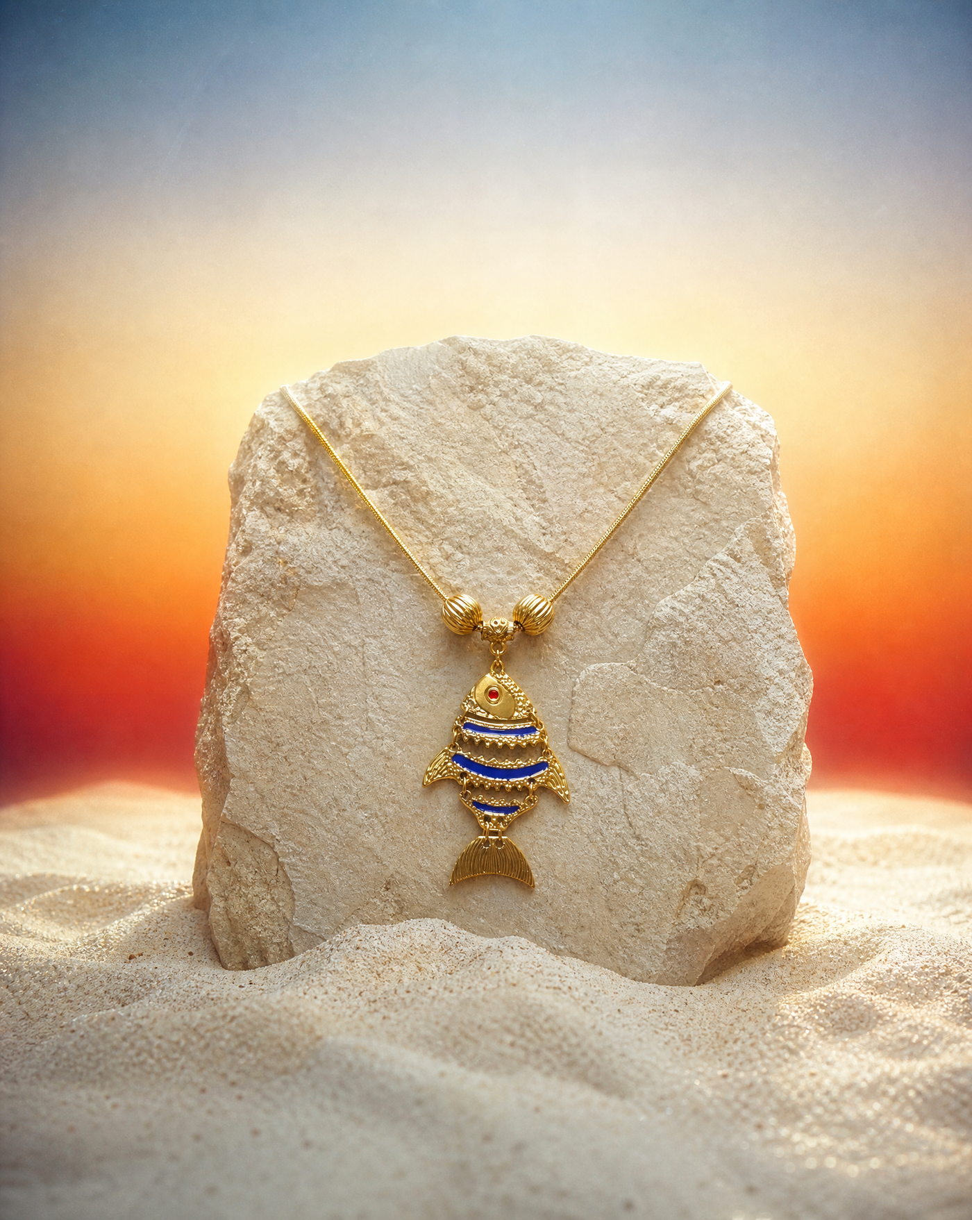 Gold Fish Necklace | Handmade Summer Collection