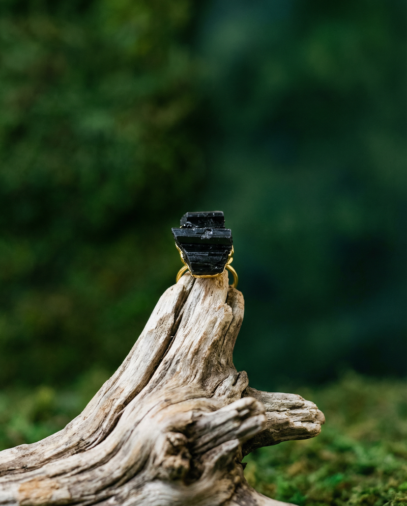 Black Tourmaline Ring – Gemstone Ring
