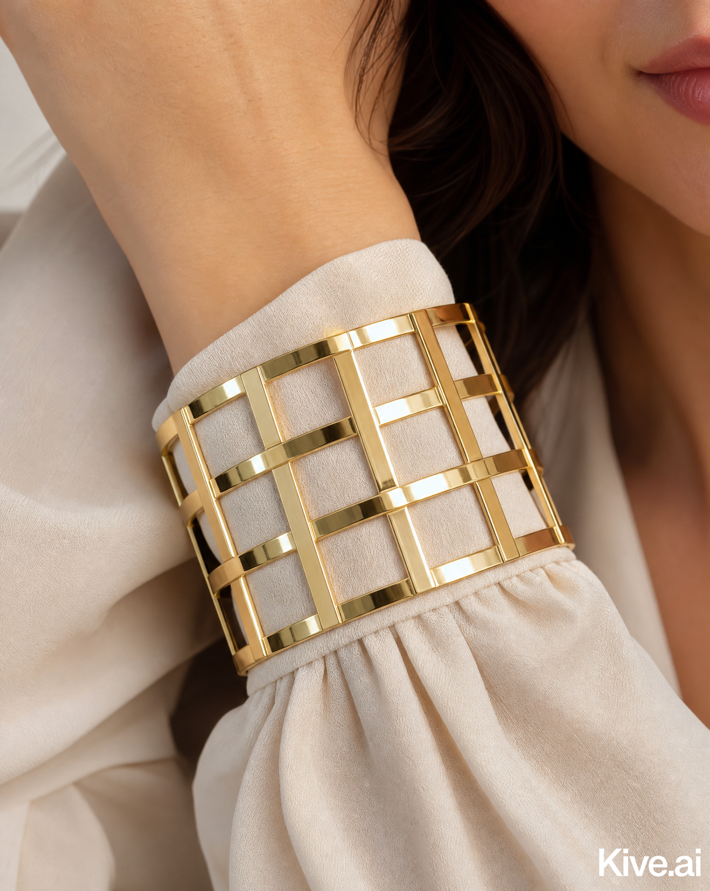 Grid Cuff Bracelet