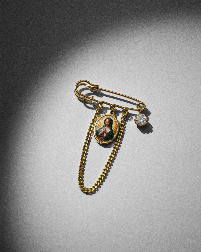 Catholic Safety Pin Brooch | Graduation Gift Jewelry