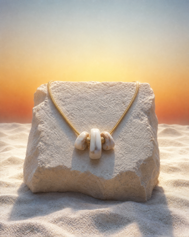 Sculptural Statement Necklace | Coastal Bridal Jewelry