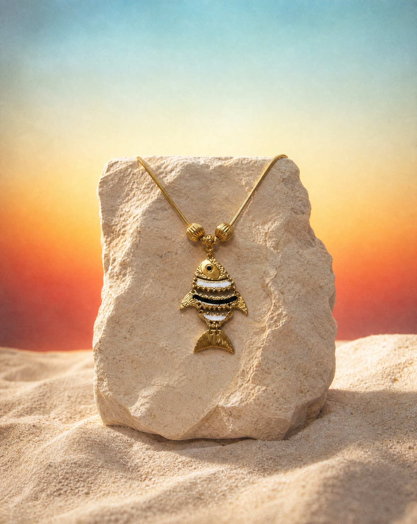 Gold Fish Necklace | Handmade Summer Collection