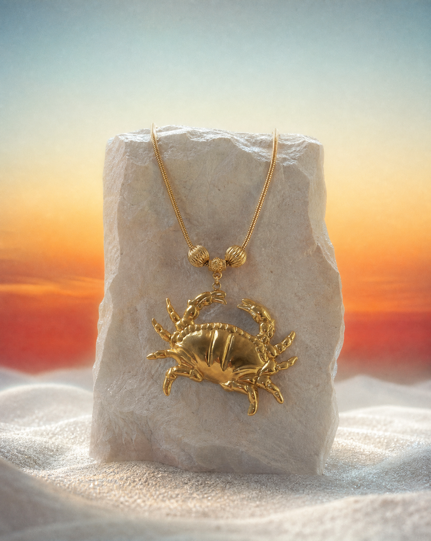 Crab Necklace | Summer Collection Charm Statement Handmade