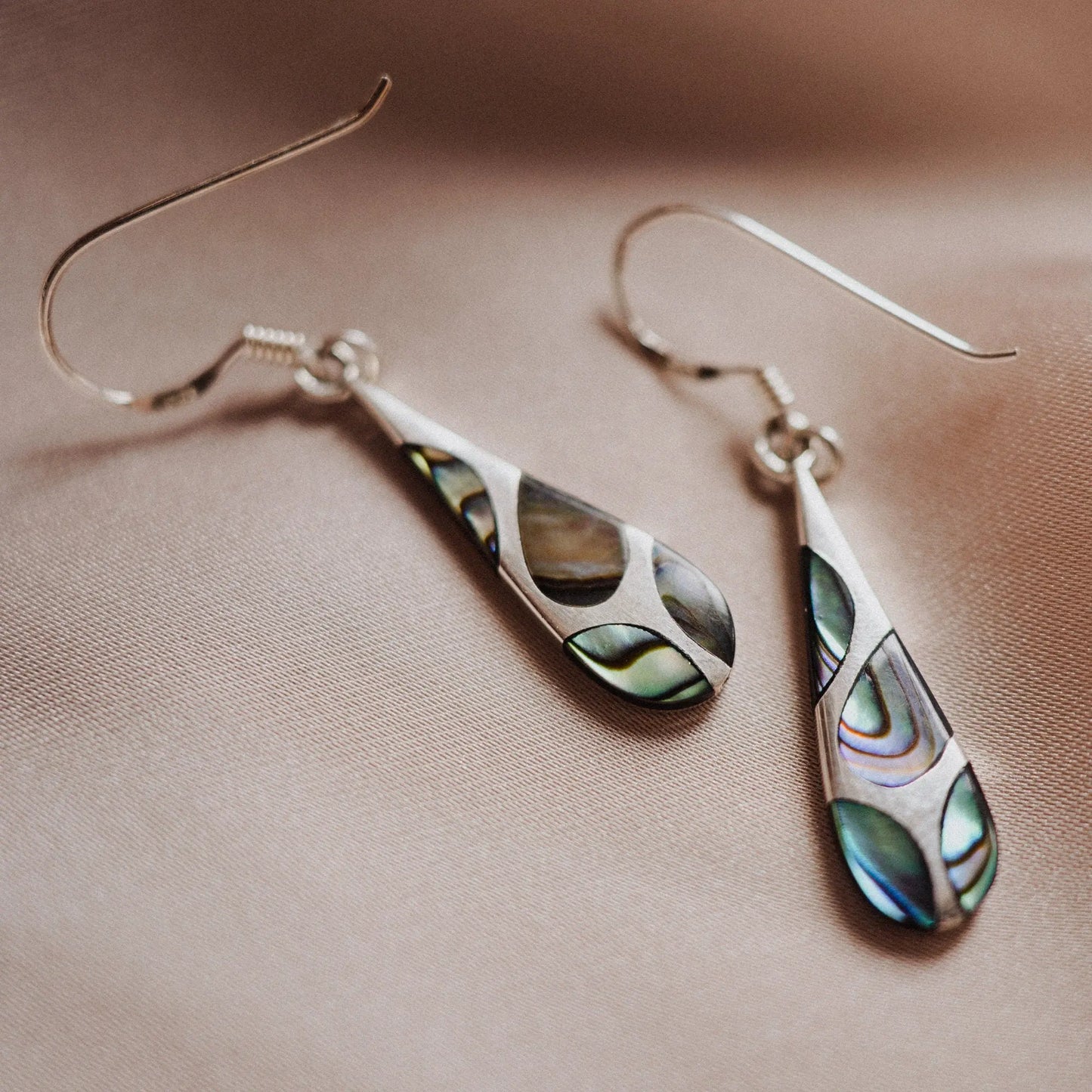 Abalone Earrings, Minimalist Earrings, Gift Set