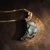 Abalone Necklace, Gold Necklace, Holidays Gifts