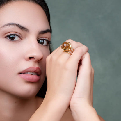 Adjustable Rotating Ring with Natural Stones PHOEBE'S 