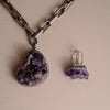 Amethyst Crystal Set Jewelry, Serenity Stone, Spiritual Protection