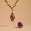 Amethyst Necklace, Birthstone, Gemstone Set Jewelry