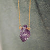 Amethyst Necklace , Amethyst Point Necklace, Handmade Pendant, Amethyst Pendant, Gold Necklace, Birthstone Necklace, Good energy