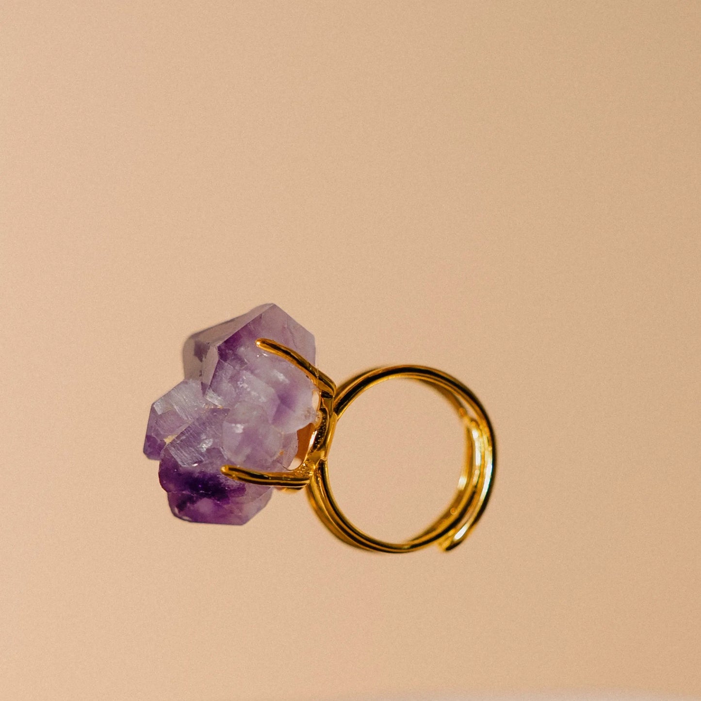 Amethyst Ring, Birthstone Ring, Crystal