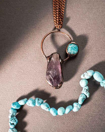 Amethyst and Turquoise Necklace Set PHOEBE'S 