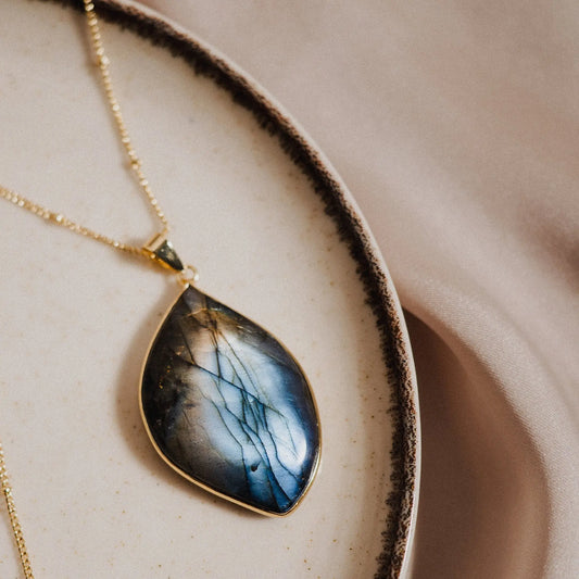 Balance Stone, Labradorite Pendant, Spiritual Protection, Handmade Gift