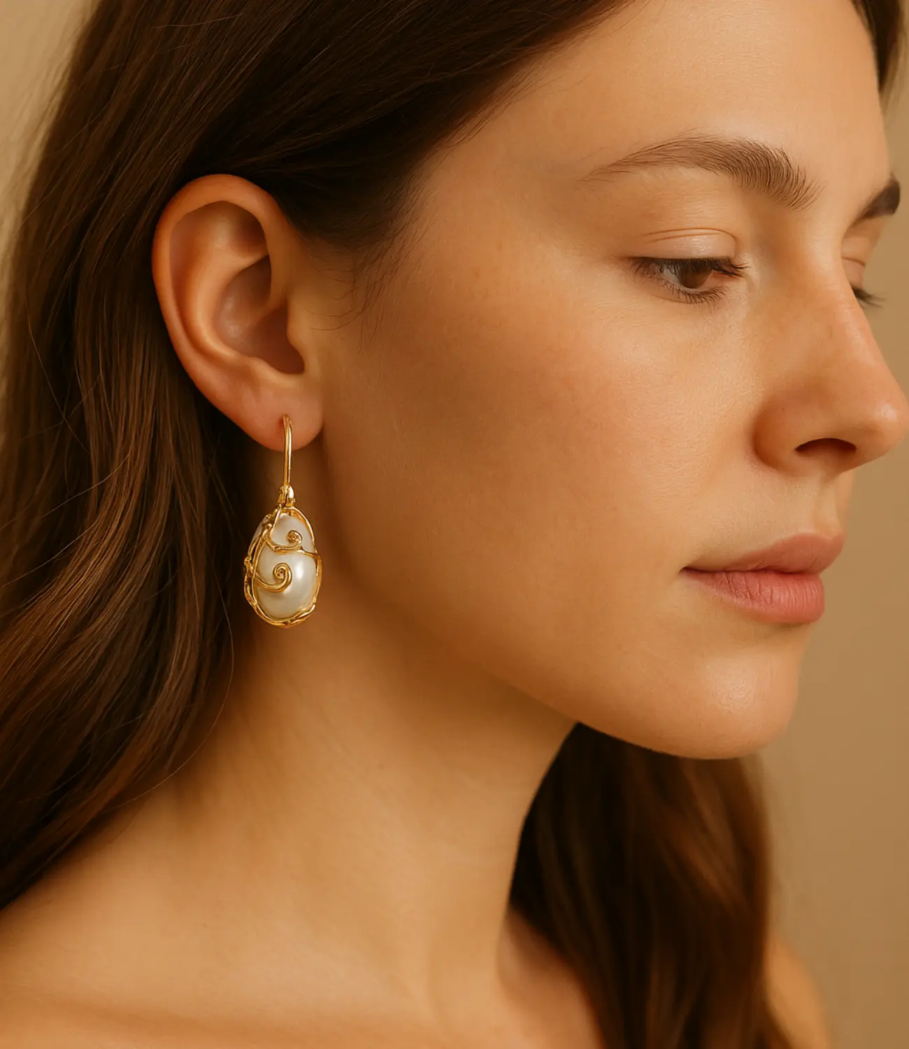 Baroque Pearl Earrings with 18K Gold Plating PHOEBE'S 