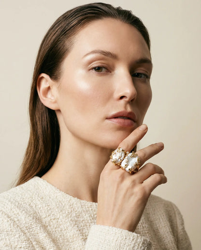 Baroque Pearl Statement Rings PHOEBE'S 