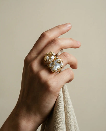 Baroque Pearl Statement Rings PHOEBE'S 