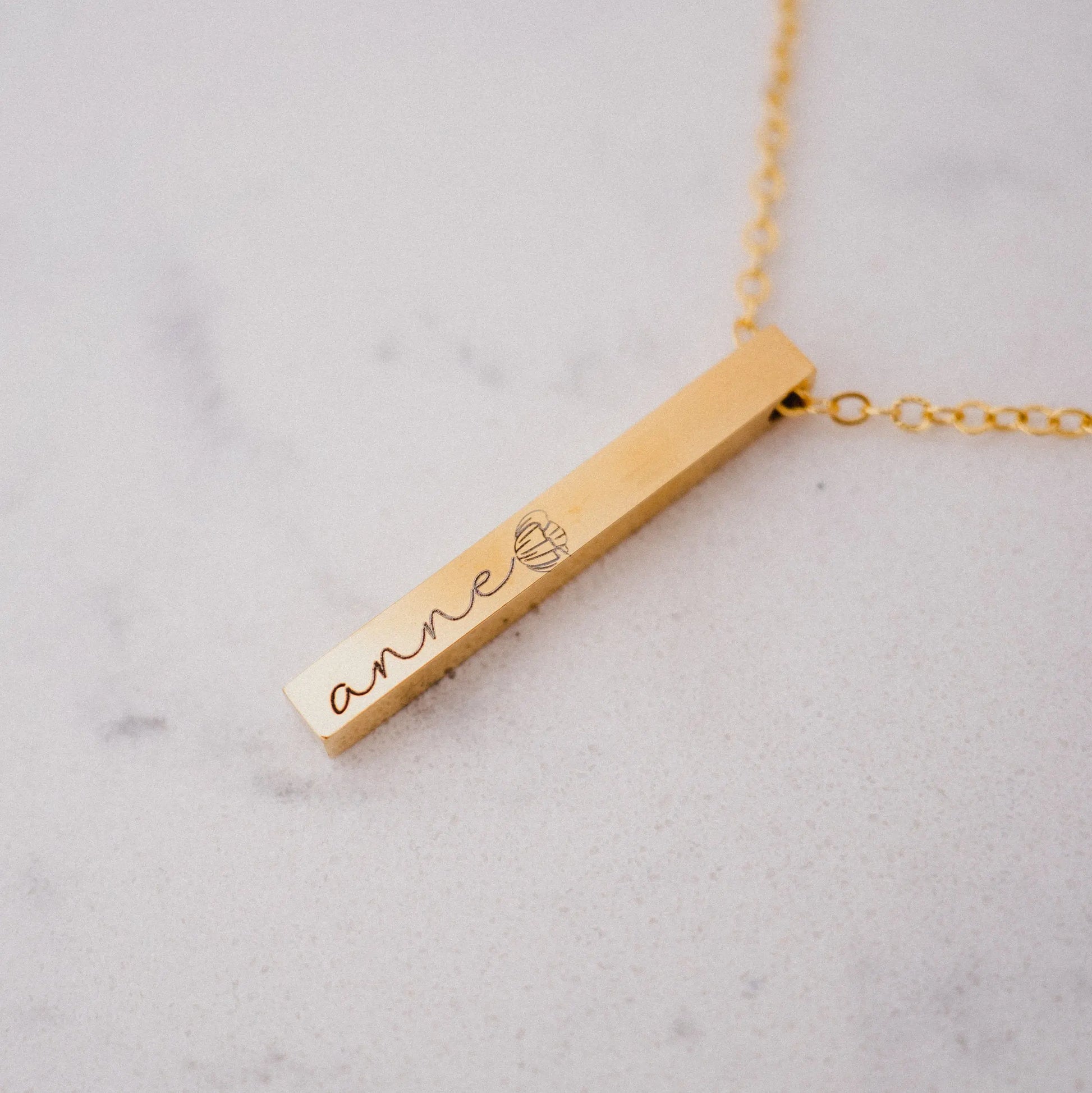 Birth Month Necklace, Name Necklace, Bar Necklace, Personalized Necklace, Womens Jewelry, Gift for Her