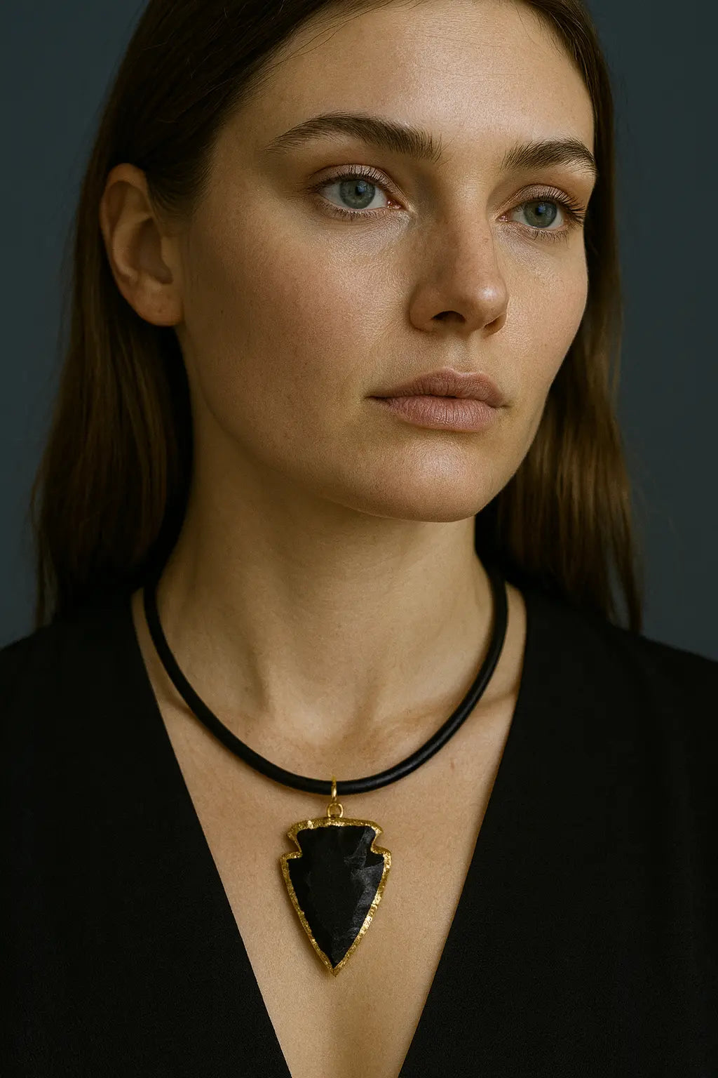 Black Obsidian Arrow Necklace – Golden Protection Amulet PHOEBE'S 