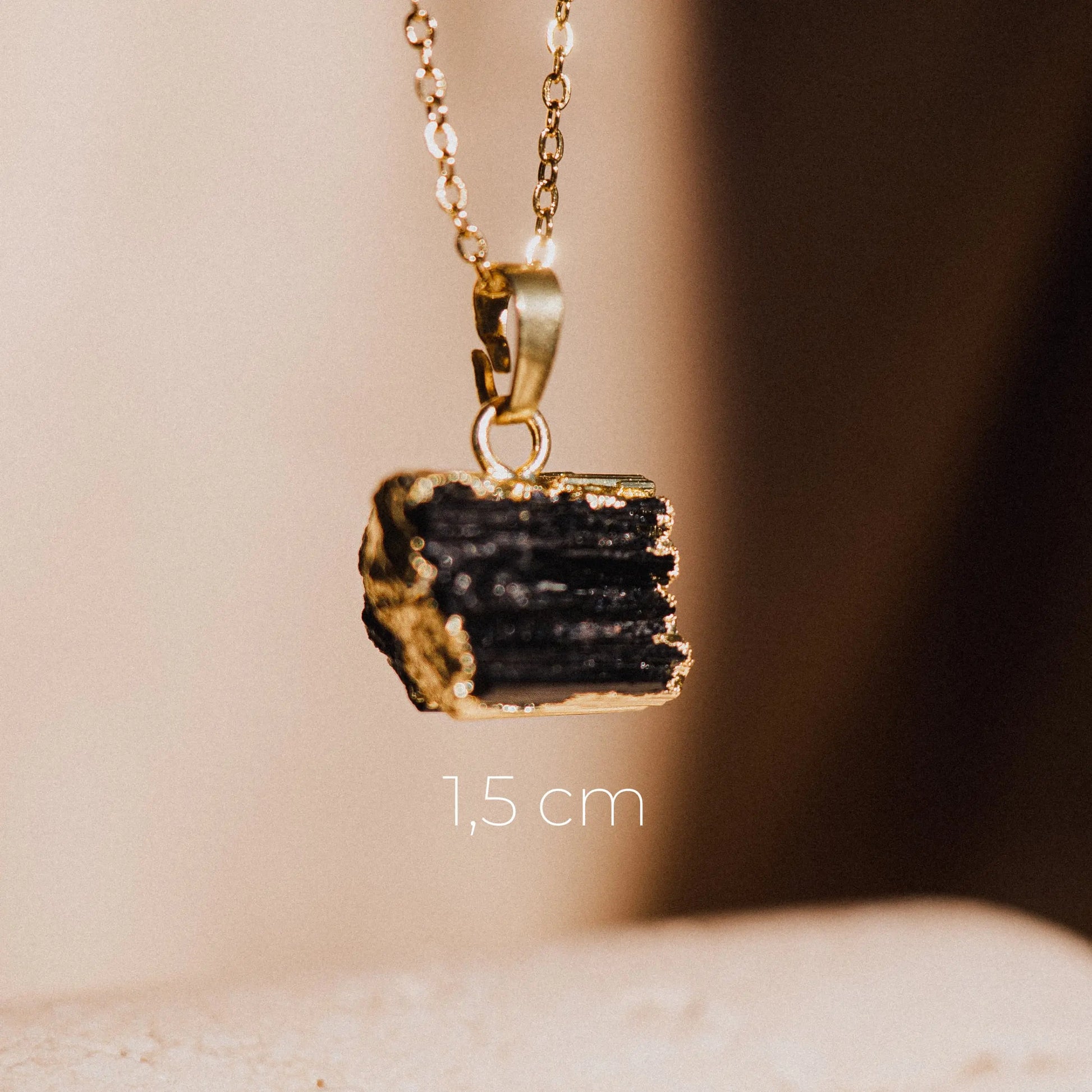 Black Tourmaline Necklace, Protection Stone Pendant, Handmade Gift, Bohemian Necklace