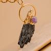 Black Tourmaline Necklace, Gold Necklace, Energy Jewelry