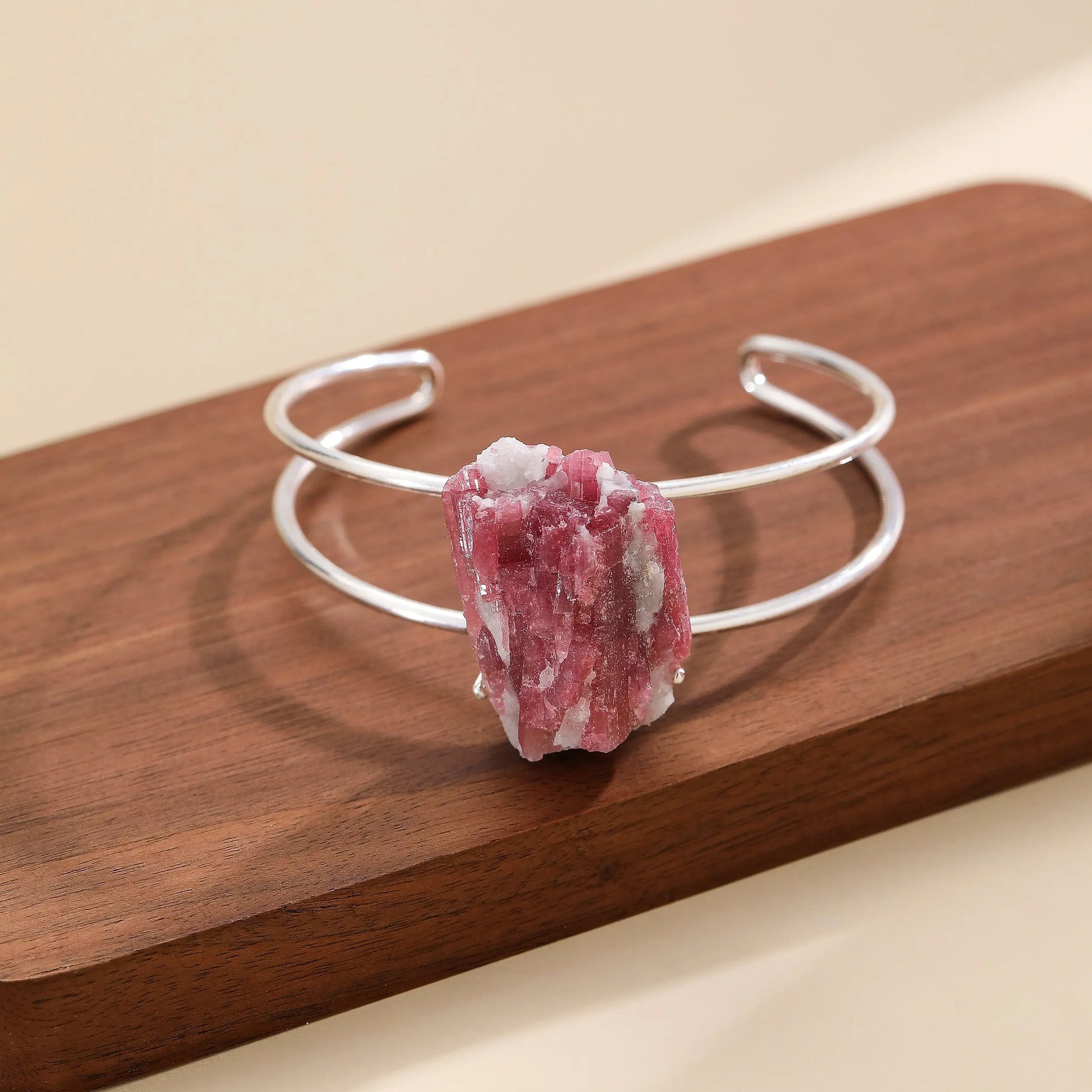 Bracelet with Natural Rhodonite Stone | Positive Emotional Energy PHOEBE'S