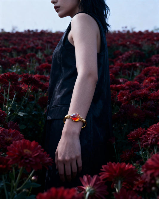 Carnelian Gold Bracelet PHOEBE'S 