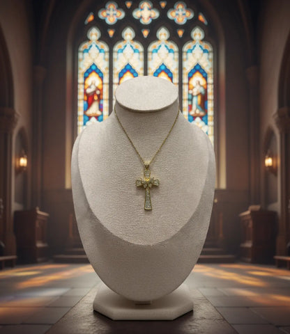 Catholic Gold Cross Necklace  | Catholic Jewelry for Women PHOEBE'S 
