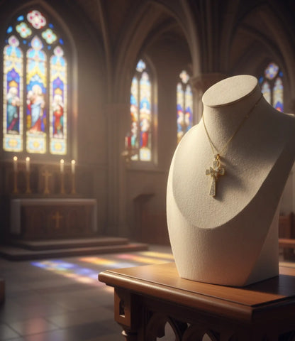 Catholic Gold Cross Necklace  | Catholic Jewelry for Women PHOEBE'S 