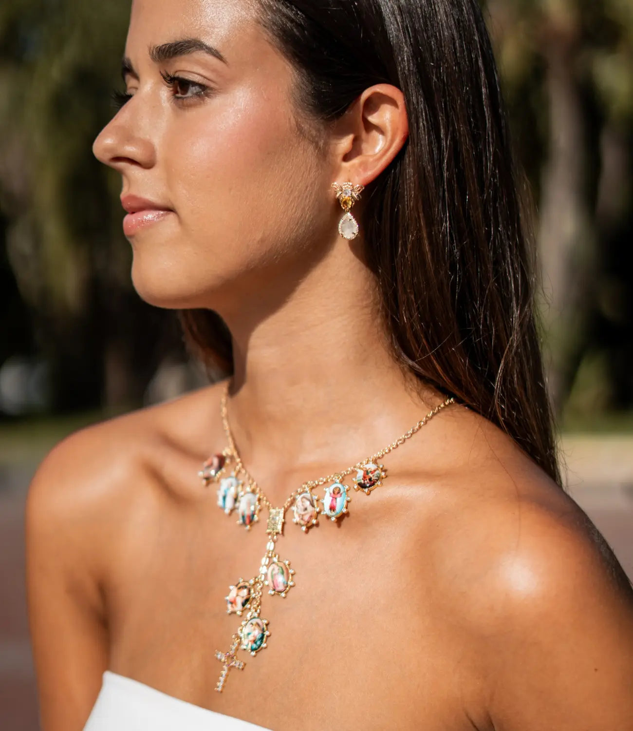 Catholic Rosary with Zirconia Cross PHOEBE'S 