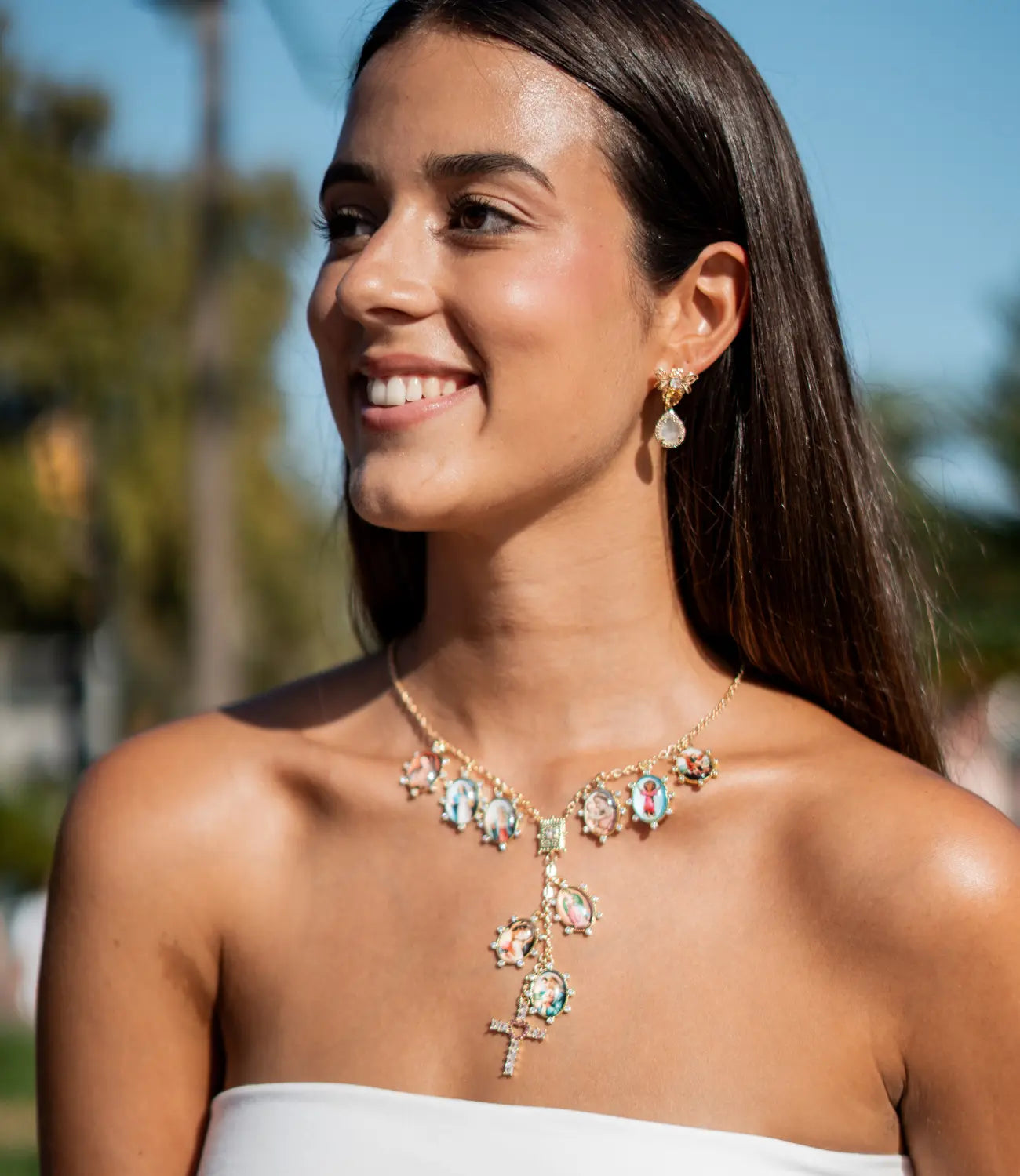 Catholic Rosary with Zirconia Cross PHOEBE'S 