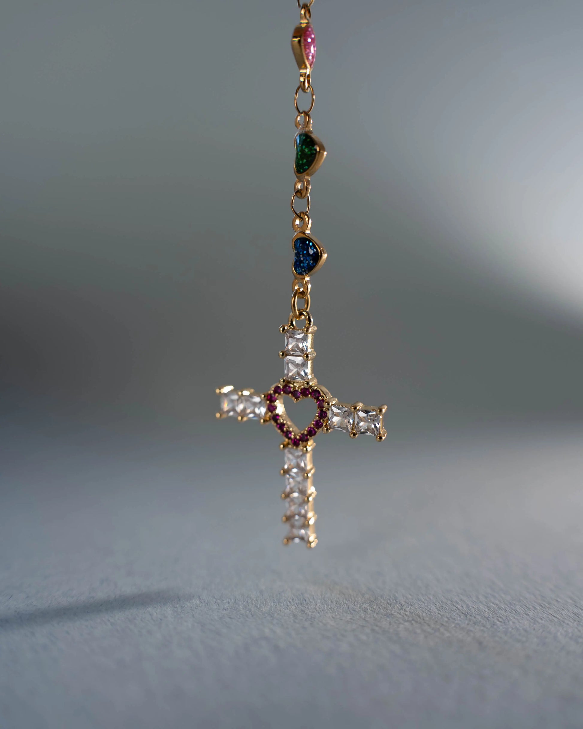 Catholic Y Necklace with Cross PHOEBE'S 