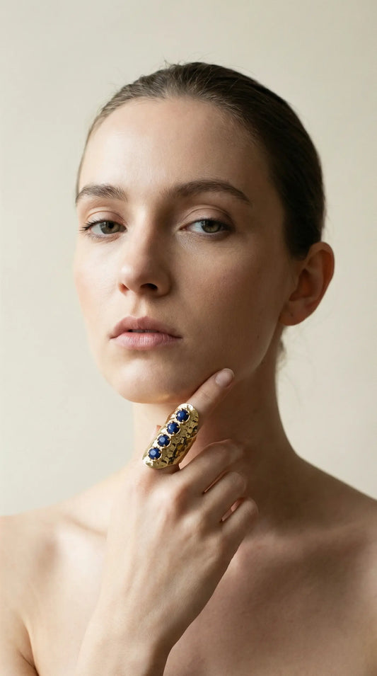 Chunky Ring with Real Stones PHOEBE'S 