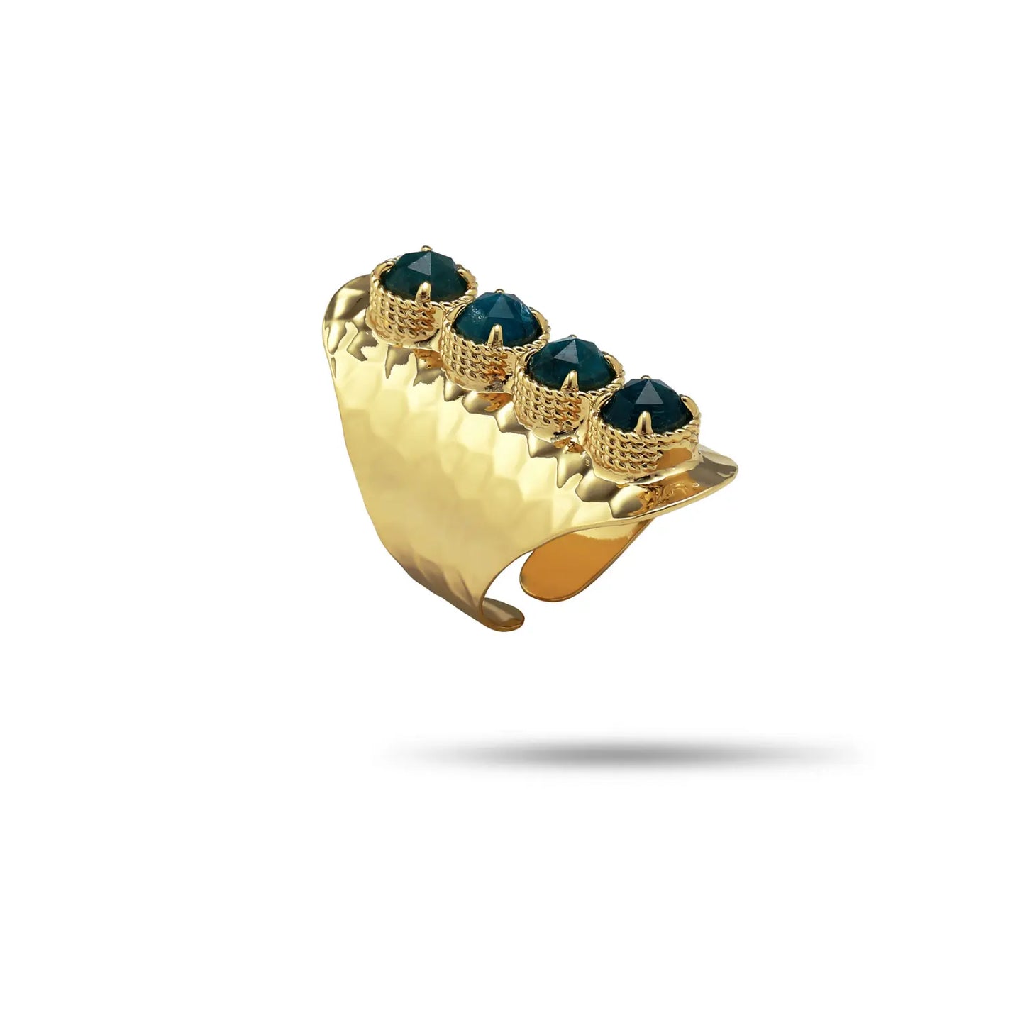 Chunky Ring with Real Stones | 18k Gold Plated PHOEBE'S 