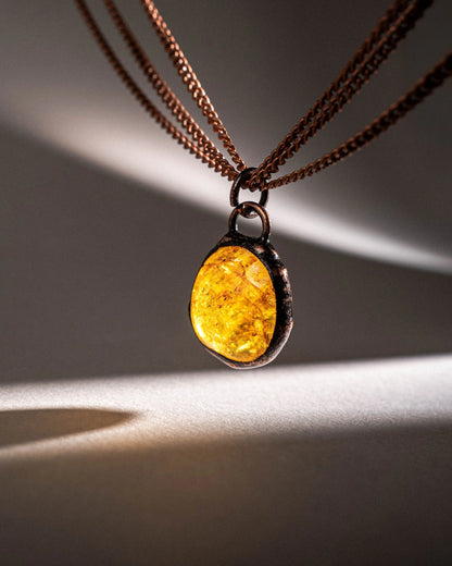 Citrine Quartz Solar Necklace PHOEBE'S 