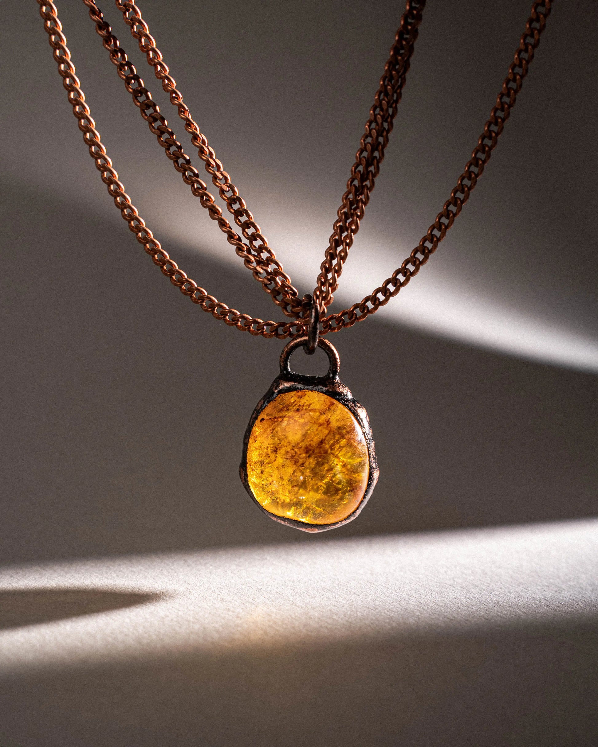 Citrine Quartz Solar Necklace PHOEBE'S 