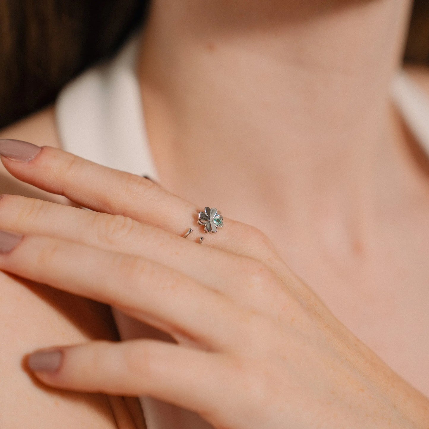 Clover Ring, S925 Sterling Silver Ring, Lucky Gift