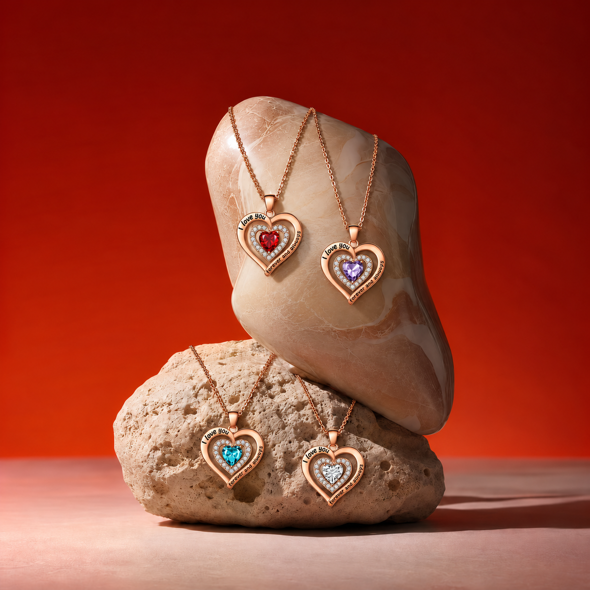 Birthstone Heart Necklace | Meaningful Gift