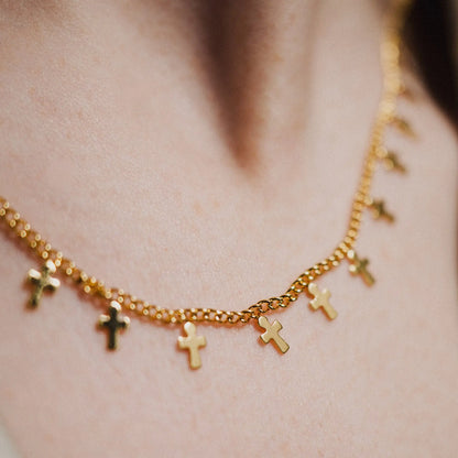 Cross Minimalist Necklace, Layering Necklaces, Catholic Jewelry