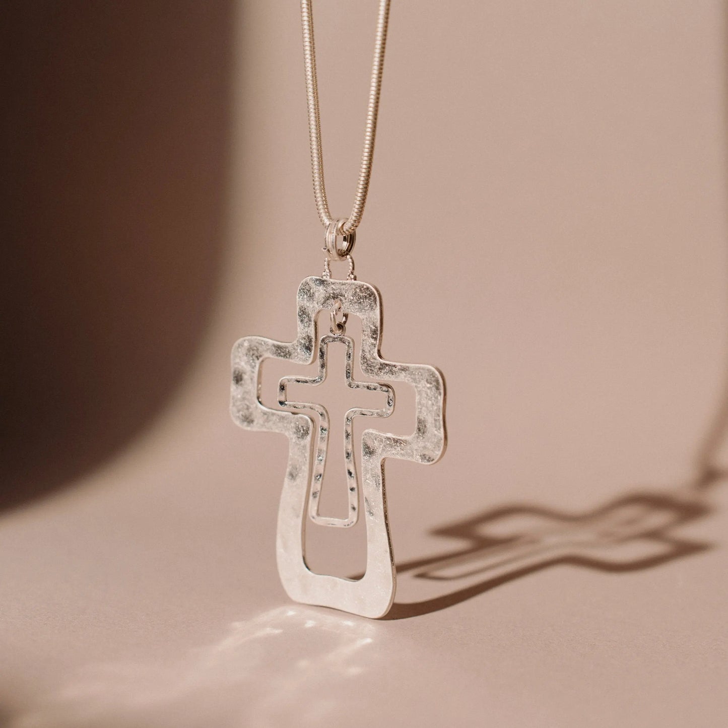 Cross Necklace, Silver Necklace, Catholic Gift