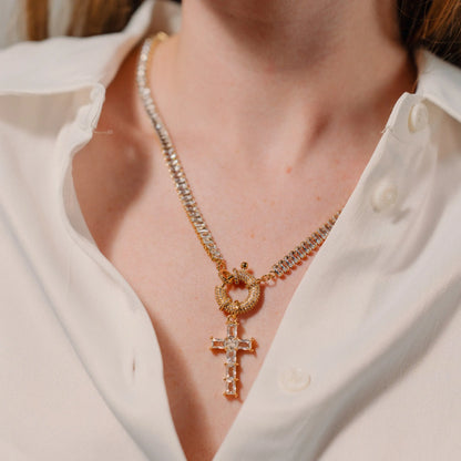 Cross Necklace, Statement Jewelry, Catholic Gift