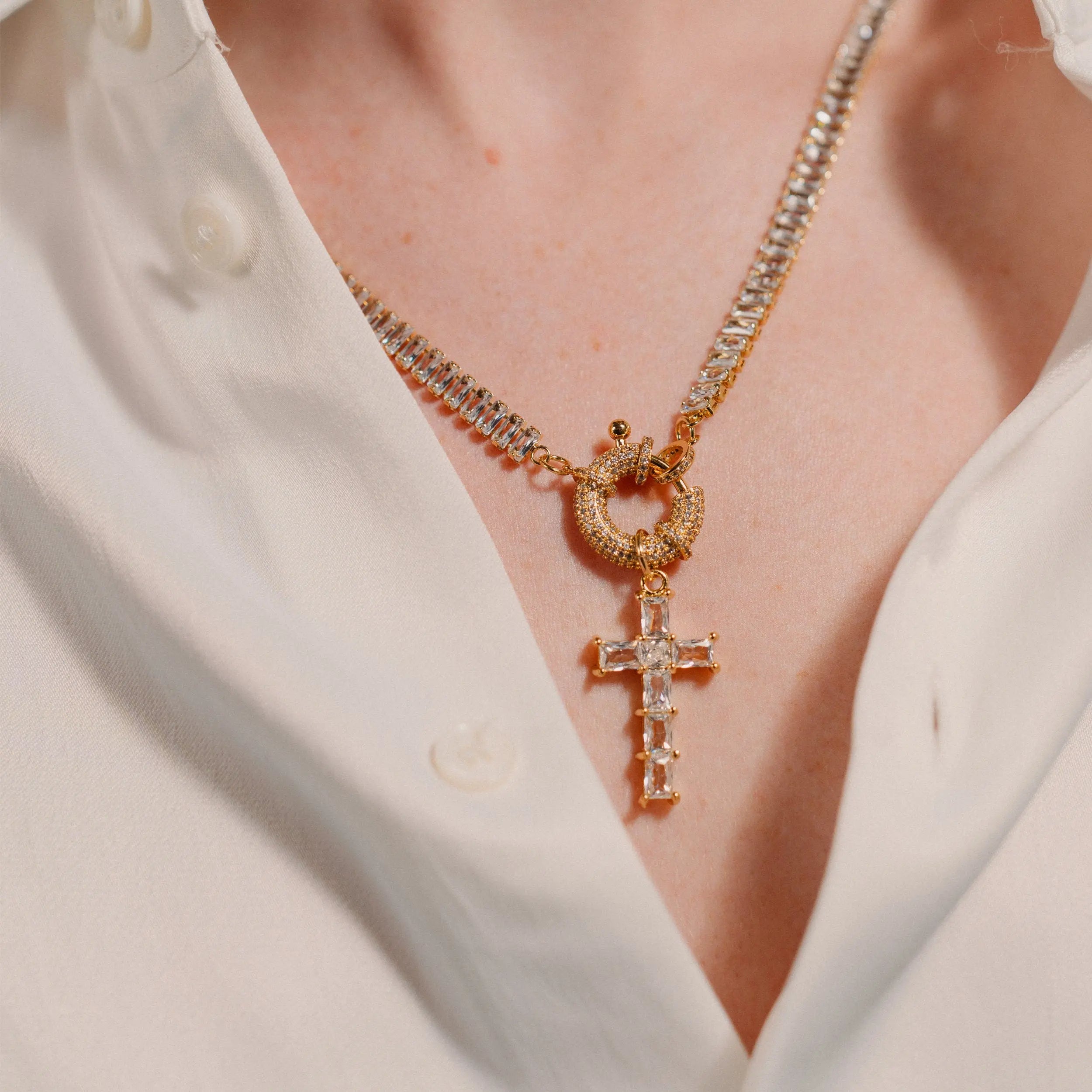 Cross Necklace, Statement Jewelry, Catholic Gift