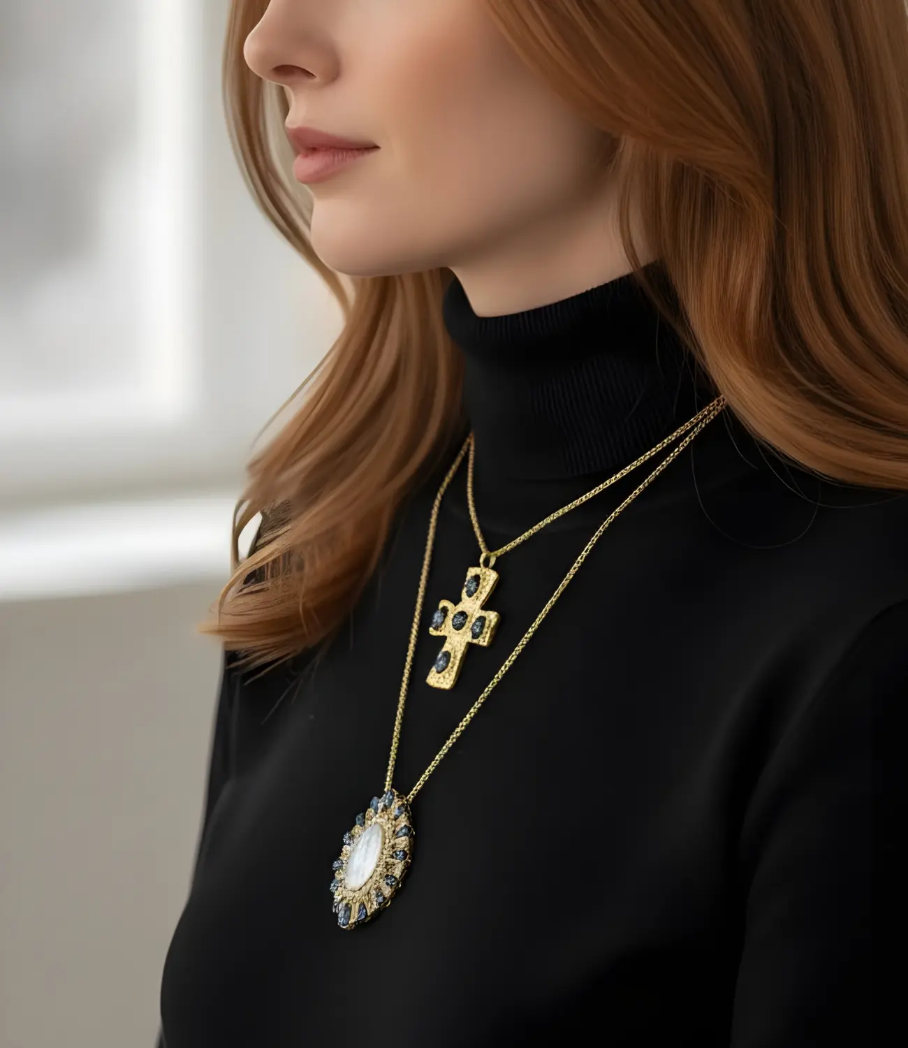 Cross and Virgin Mary Medal Necklaces – Faith, Light, and Timeless Elegance PHOEBE'S 