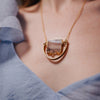 Crystal Slice Necklace, Gold Plated Necklace, Raw Crystal Charm