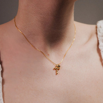 Dainty cross necklace, Gold Minimalist Necklace, Catholic Jewelry