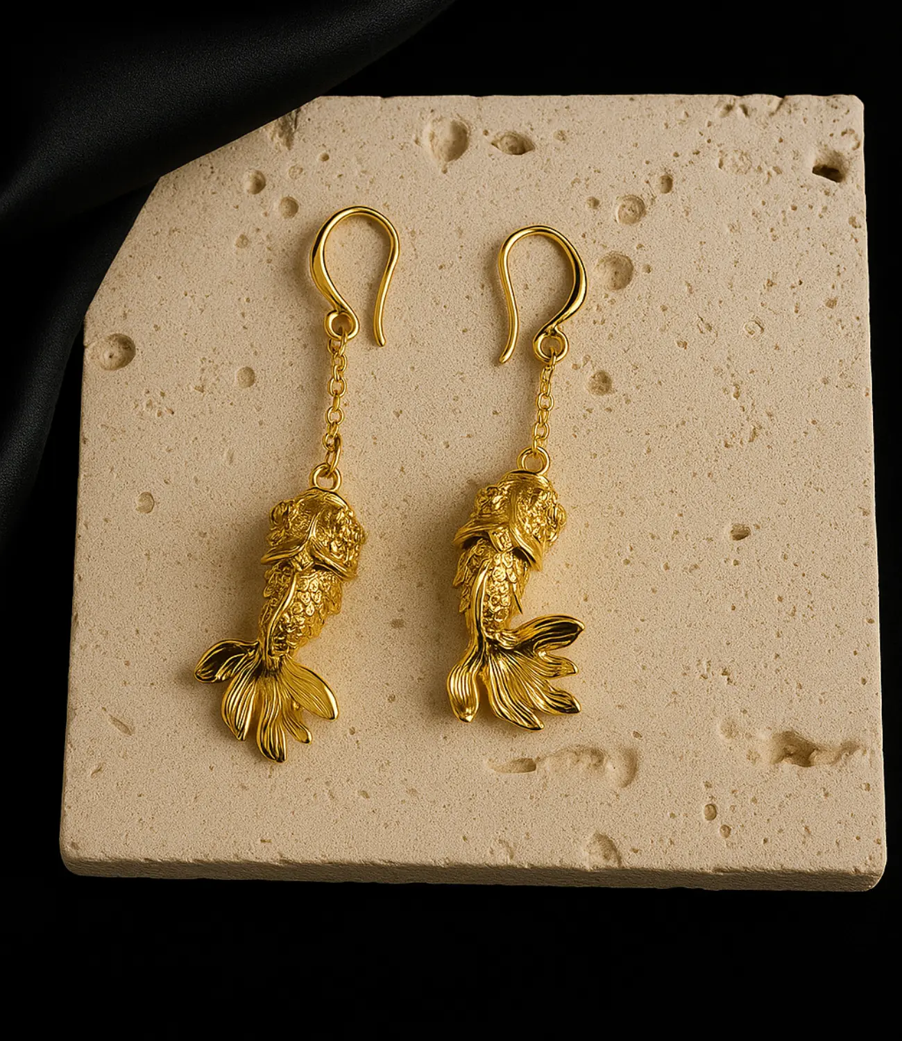 Dancing Koi Earrings – 18K Gold Plated PHOEBE'S 
