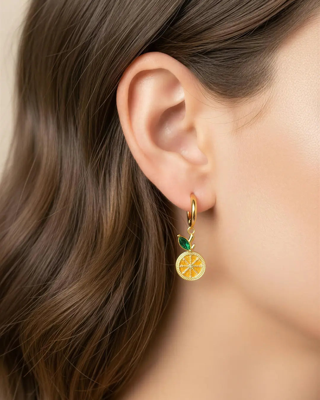 Deluxe Citrus Earrings in 18K Gold Plating PHOEBE'S 