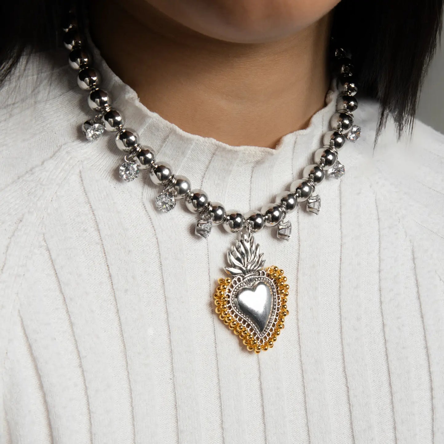 Elegant Ex-Voto Gold Heart Necklace Phoebe`s 