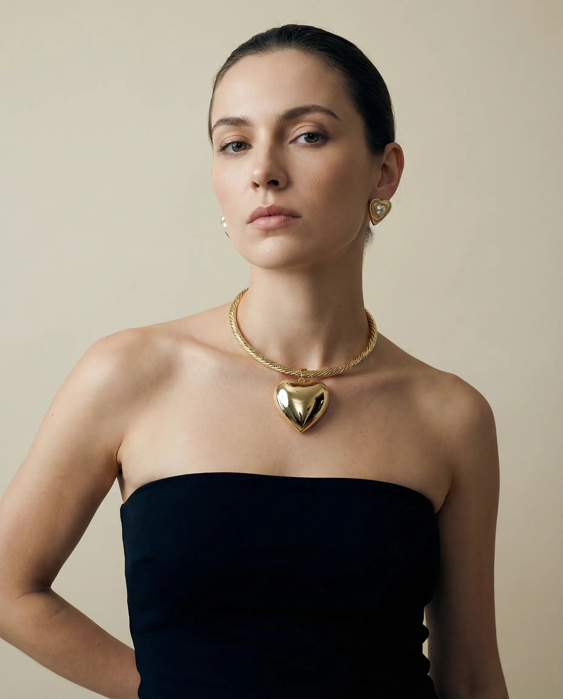 Eternal Heart Necklace — Maximalist Design, 18K Gold Plated PHOEBE'S 